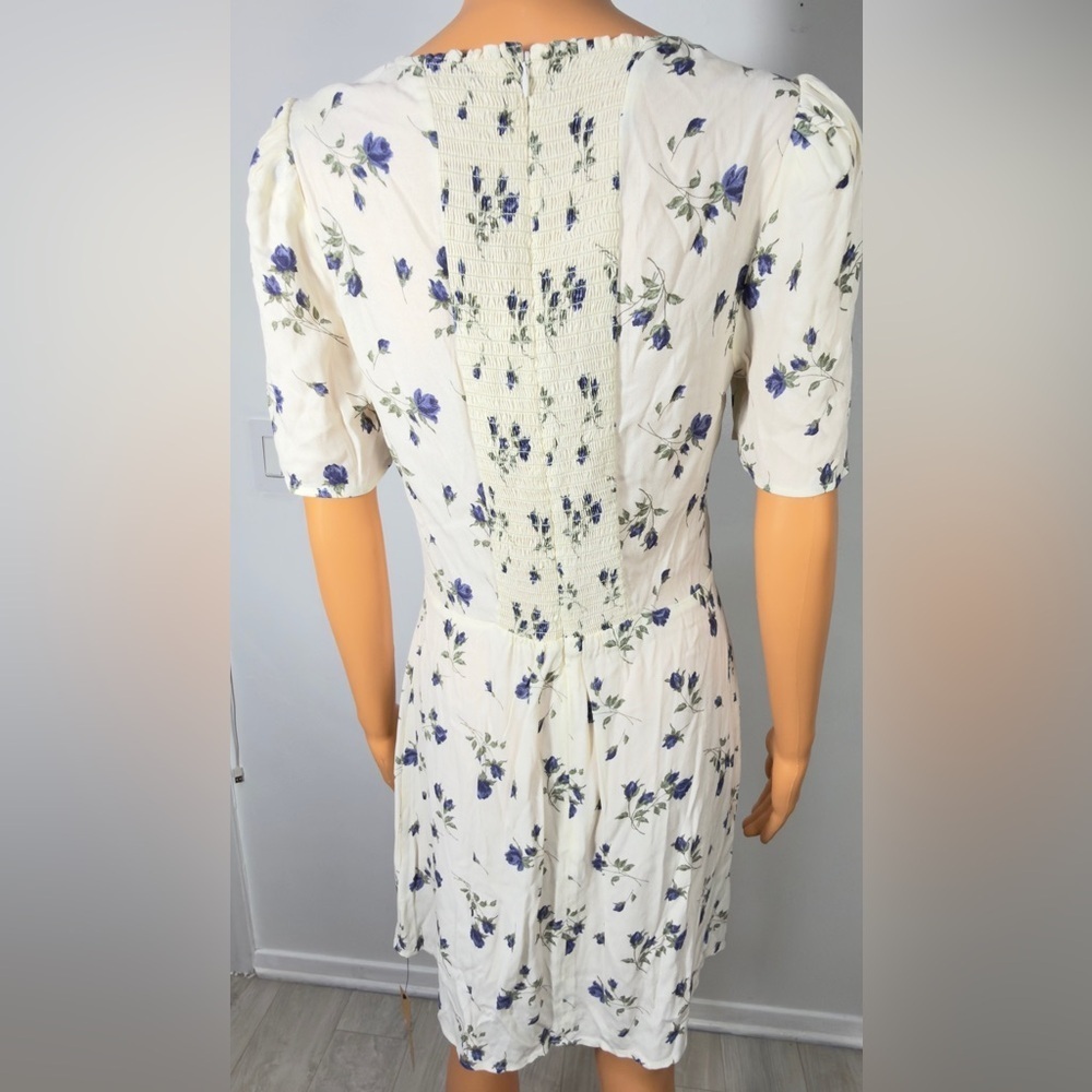 Reformation White and Blue Floral Mini Dress - Picture 5 of 11